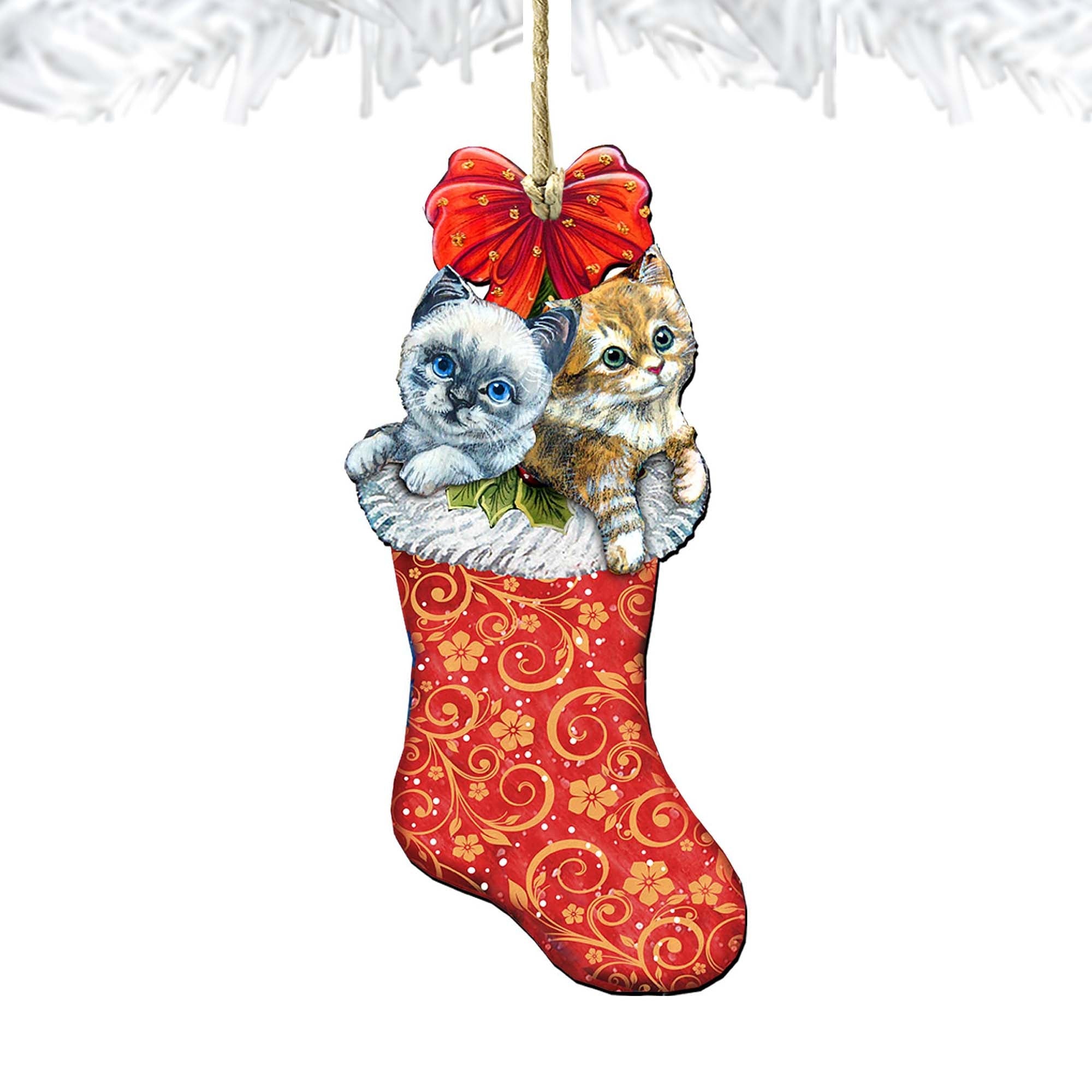 Christmas Morning Kittens™ Stocking Ornament