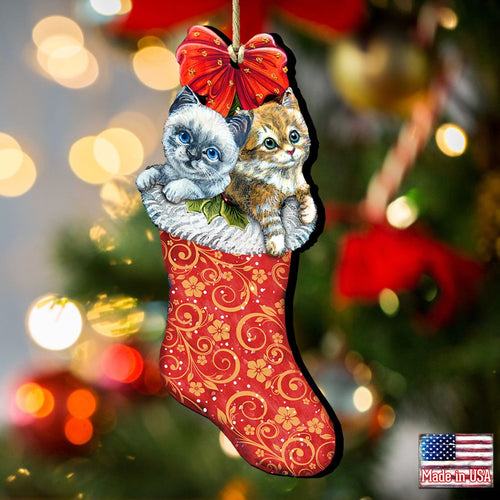 Christmas Morning Kittens™ Stocking Ornament