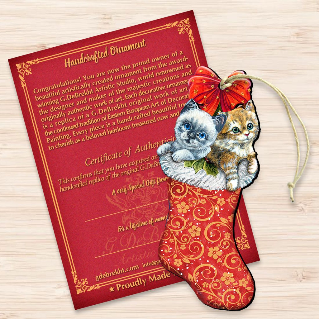 Christmas Morning Kittens™ Stocking Ornament
