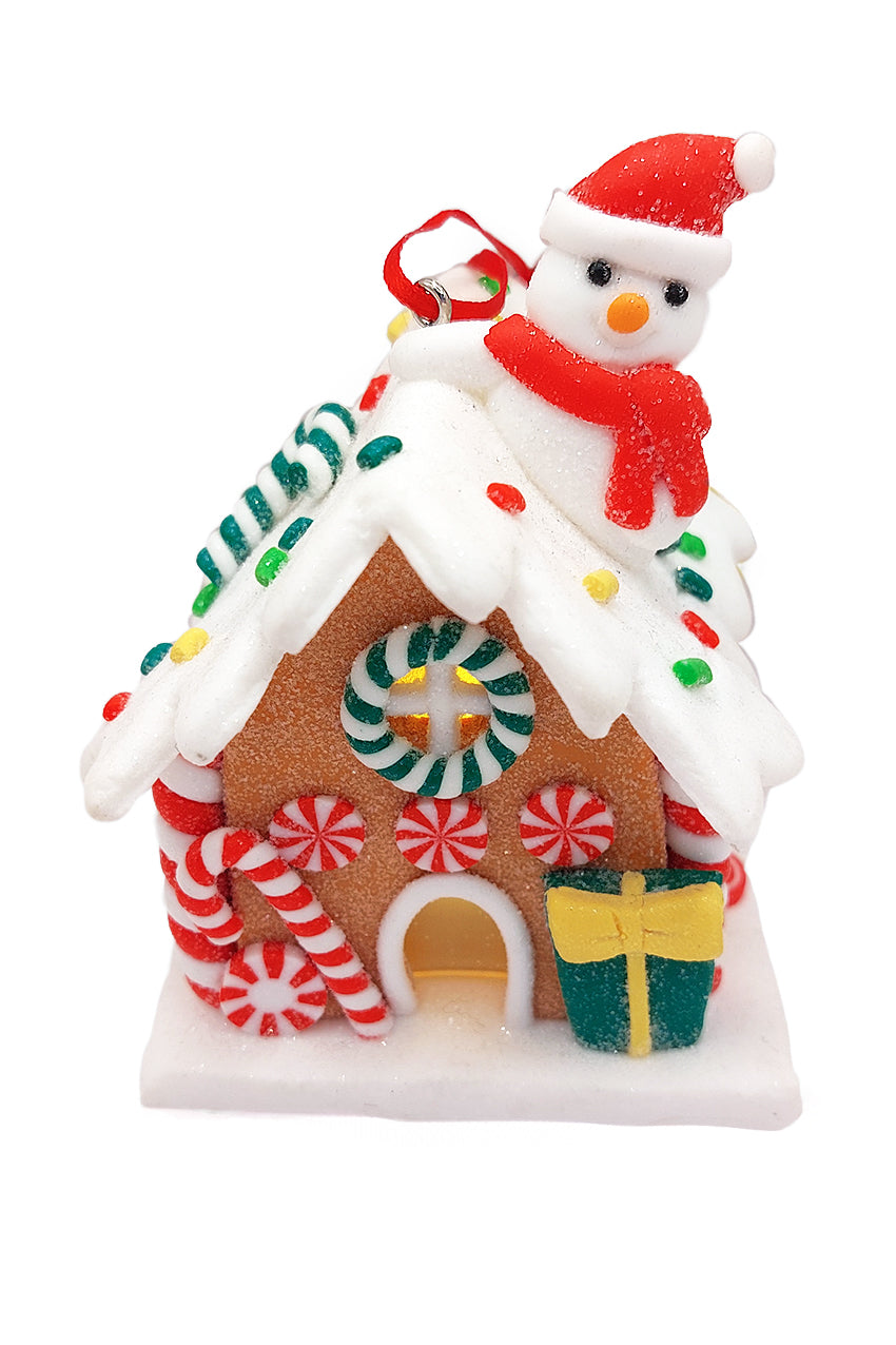 The Snowman Gingerbread Cottage™ Ornament