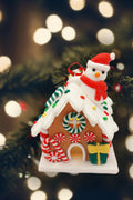 The Snowman Gingerbread Cottage™ Ornament
