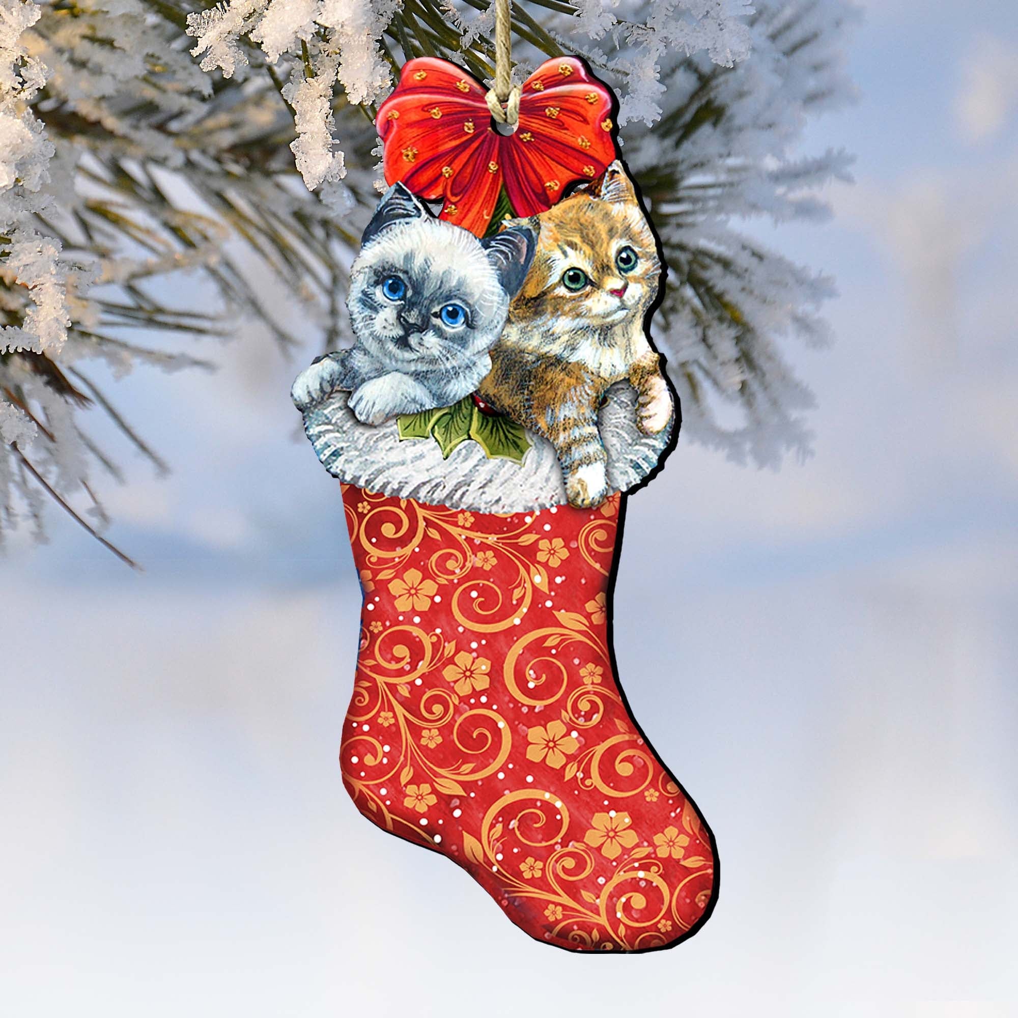 Christmas Morning Kittens™ Stocking Ornament